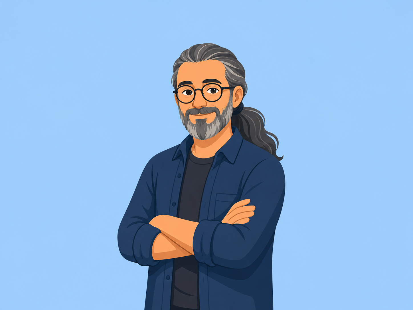 Ponytail developer mascot character